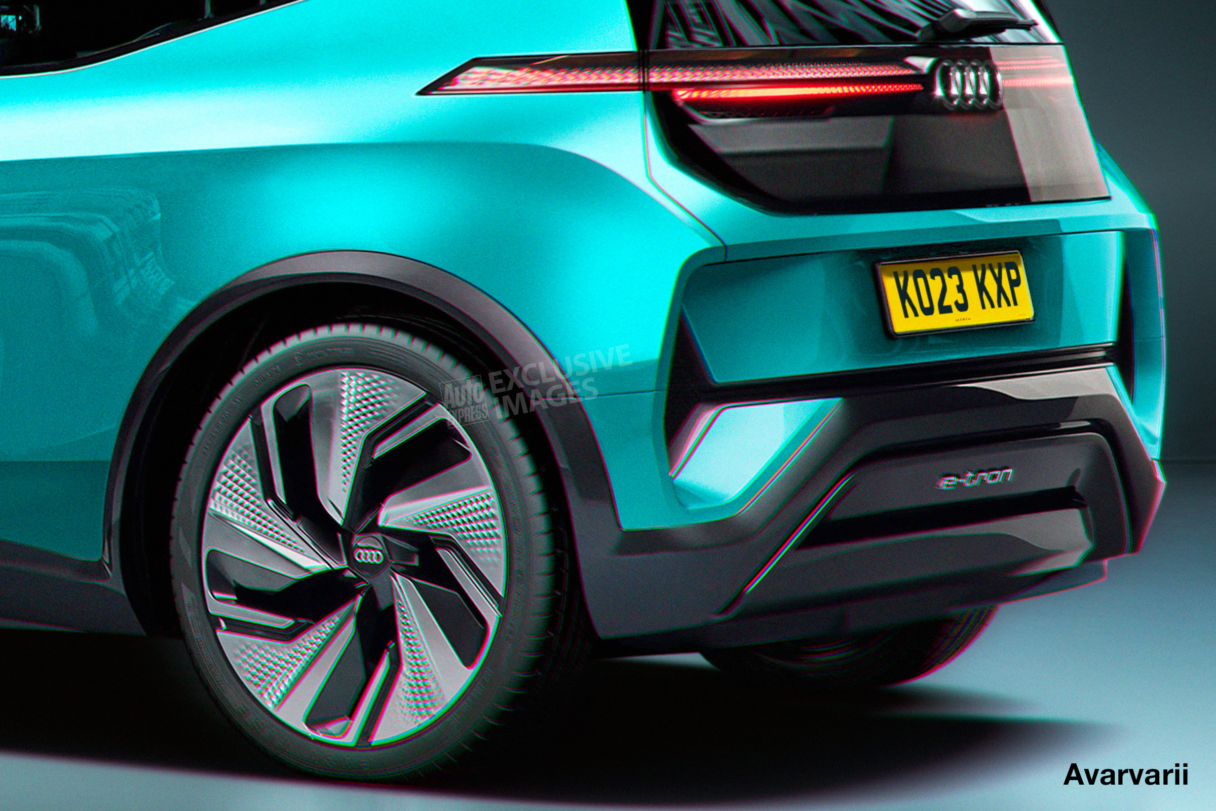 Audi electric supermini - rear detail (watermarked)