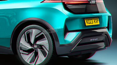 Audi electric supermini - rear detail (watermarked)