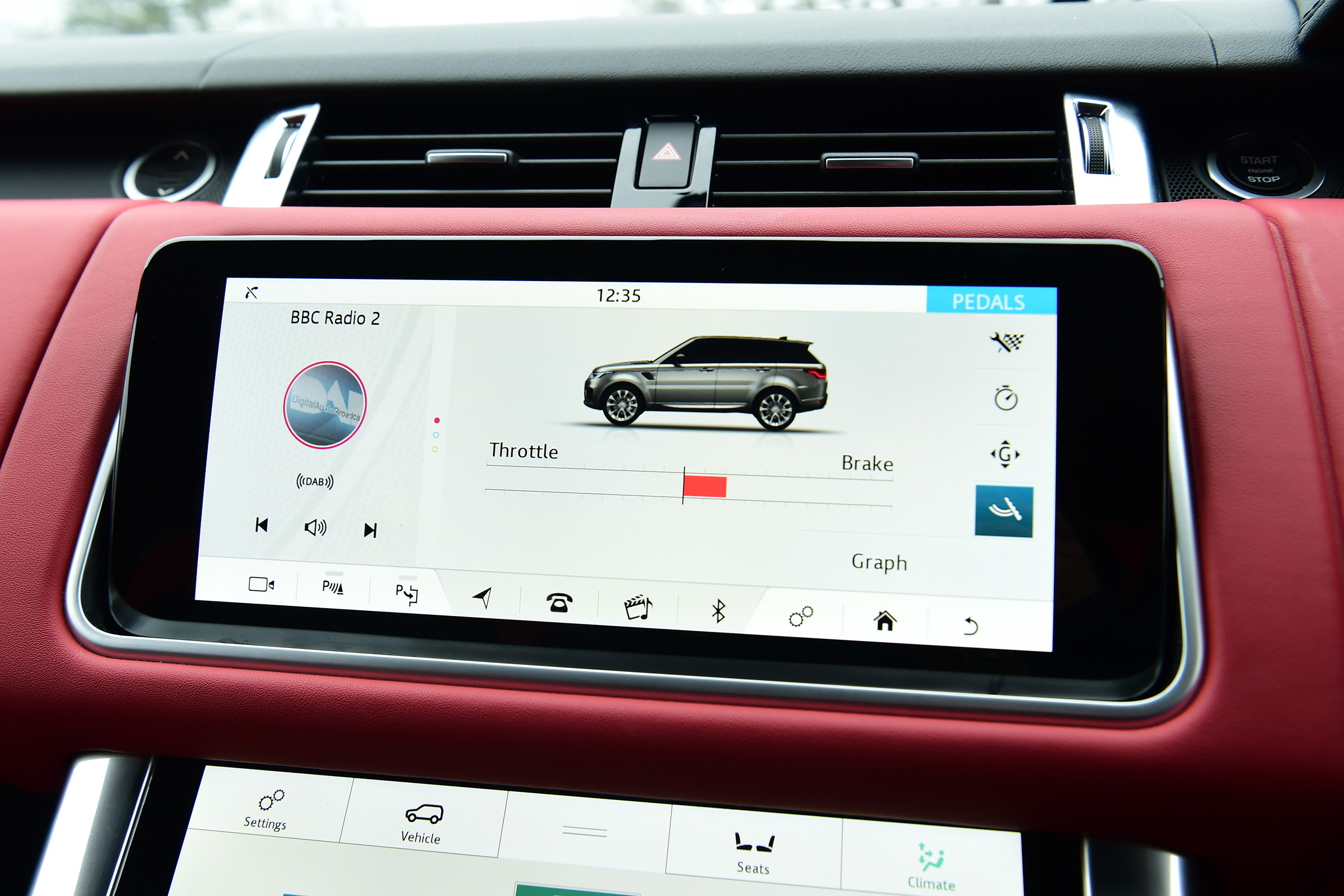 Range Rover HST - screen