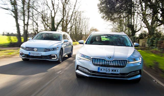 VW Passat vs Skoda Superb hybrid