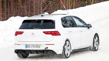 2020 Volkswagen Golf R - minimal disguise - rear 3/4 tracking