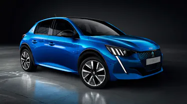 Peugeot e-208 in blue