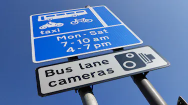 Bus lane sign