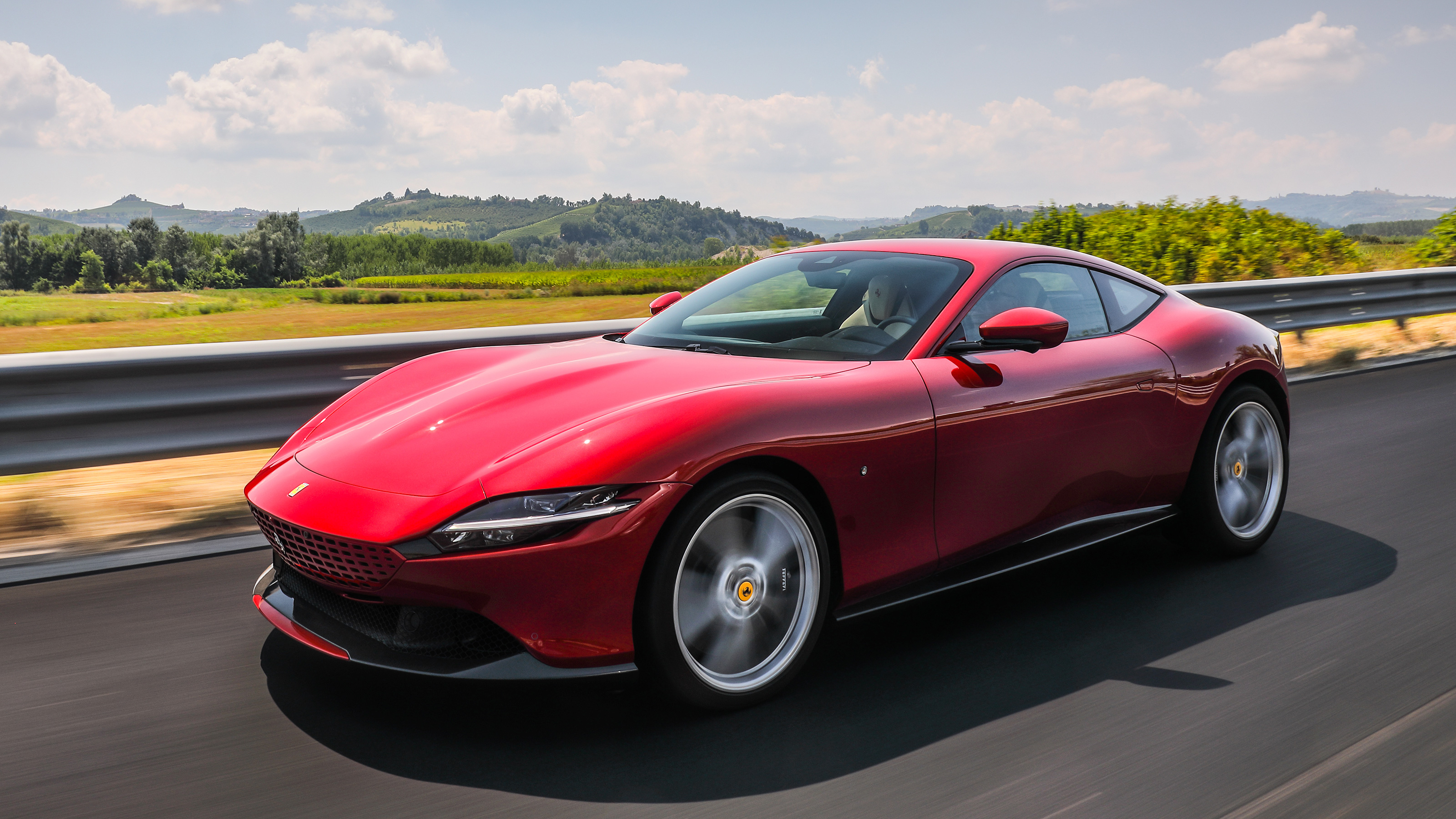 Ferrari Roma - front tracking view