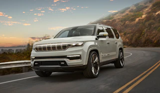 white Jeep Wagoneer 2020