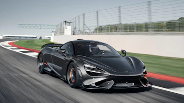 McLaren 765LT cornering on track