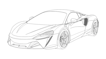 McLaren Artura - front sketch