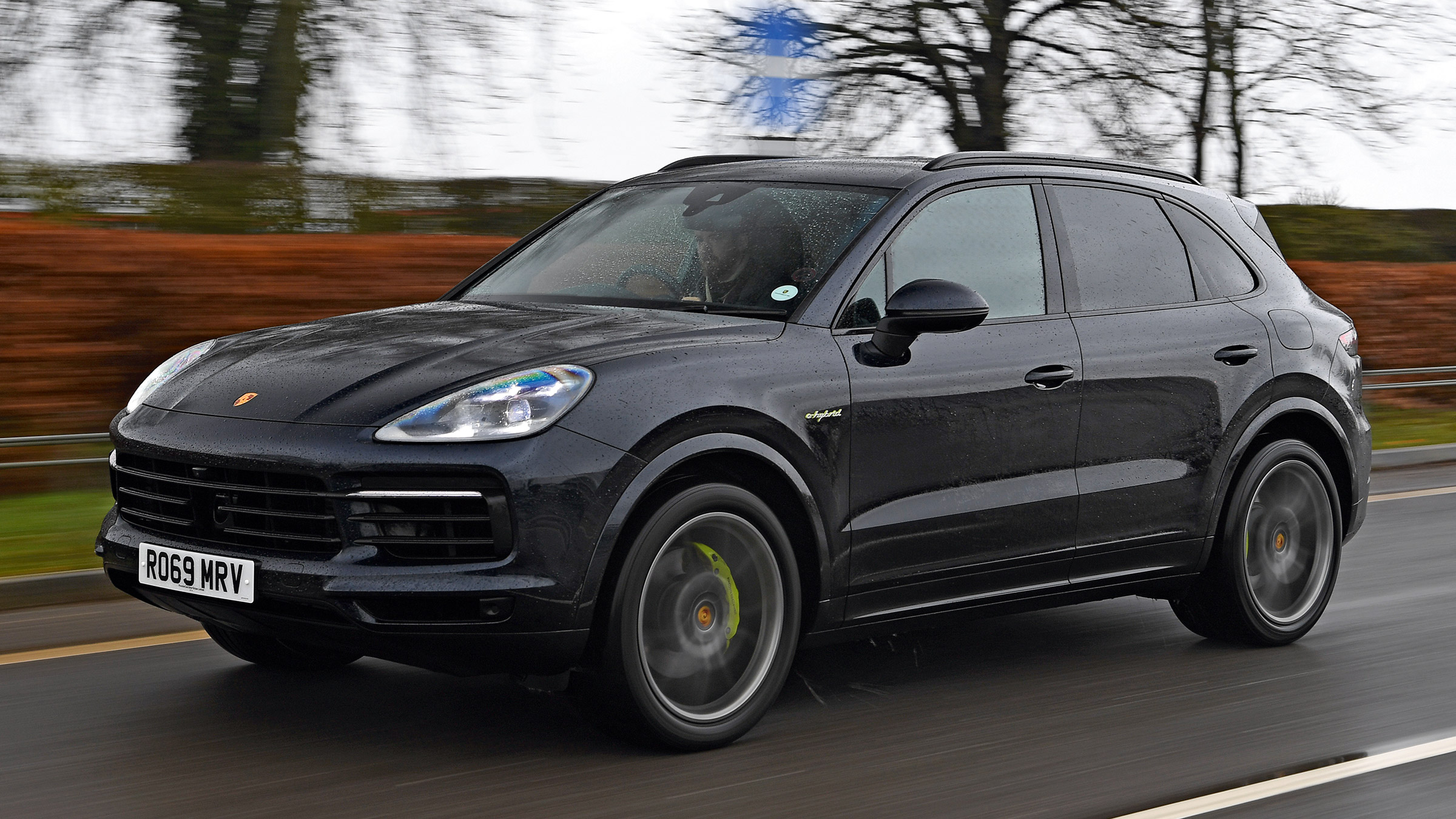 Porsche Cayenne driving