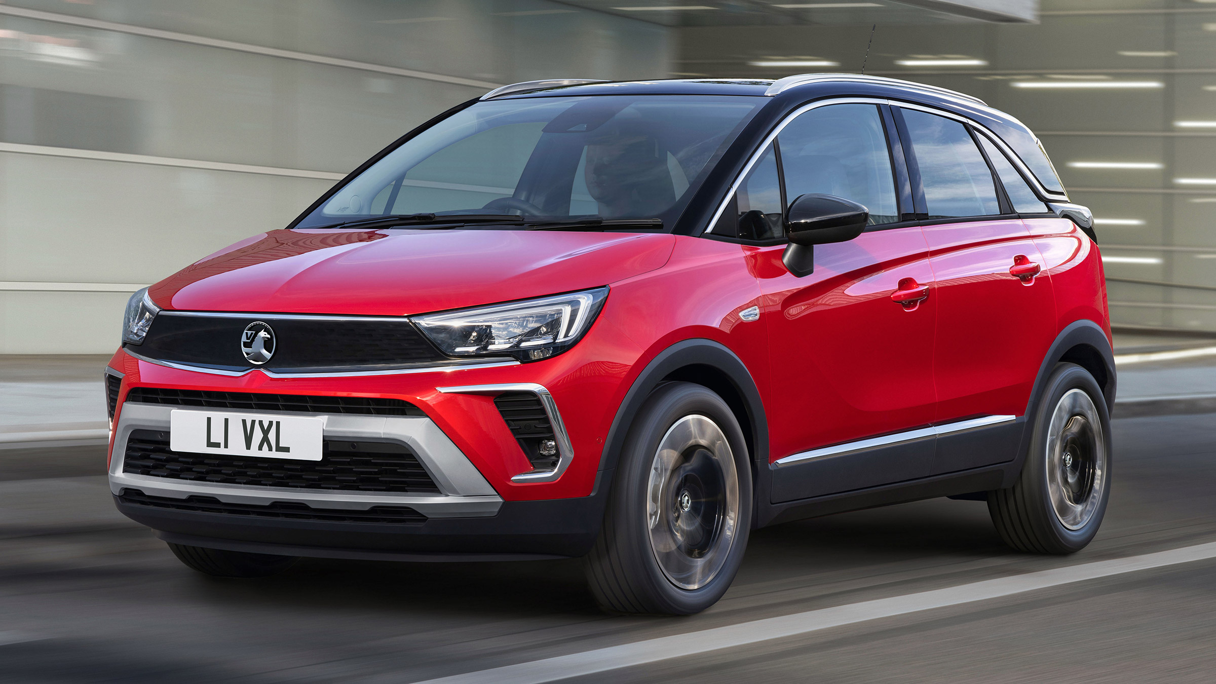 red Vauxhall Crossland 