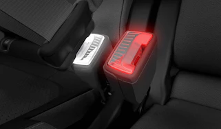Skoda light up seat belt