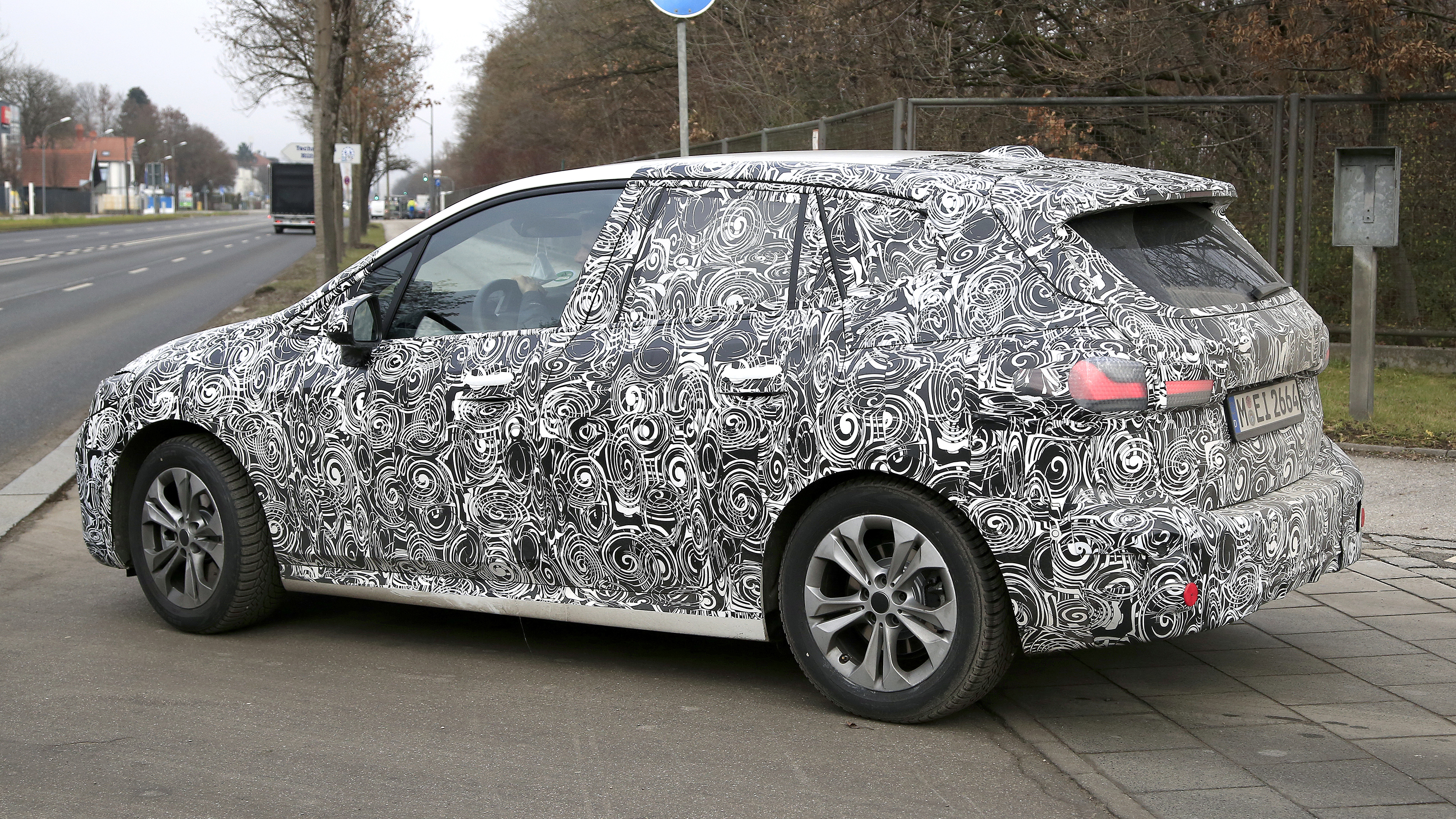 BMW 2 Series Tourer spy - rear