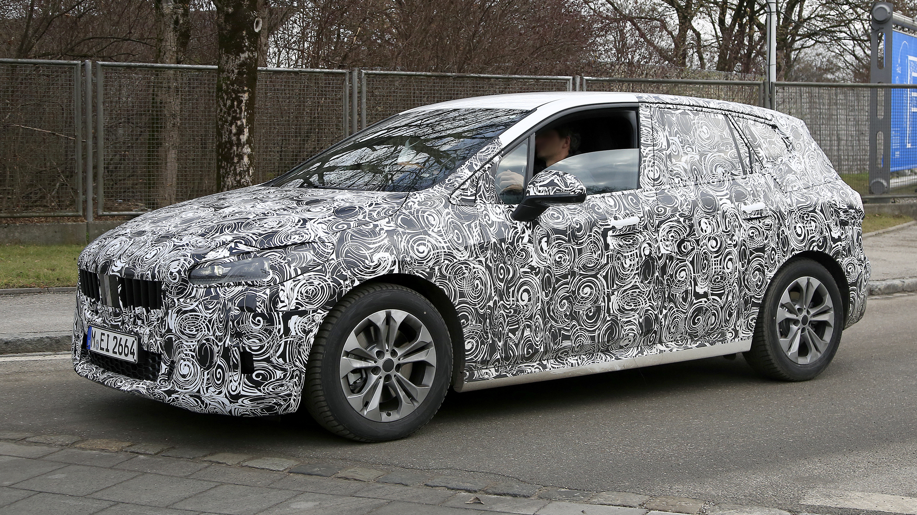 BMW 2 Series Tourer spy - side