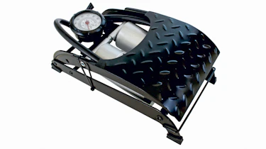 Laser 4411 Double Barrel Foot Pump with Gauge