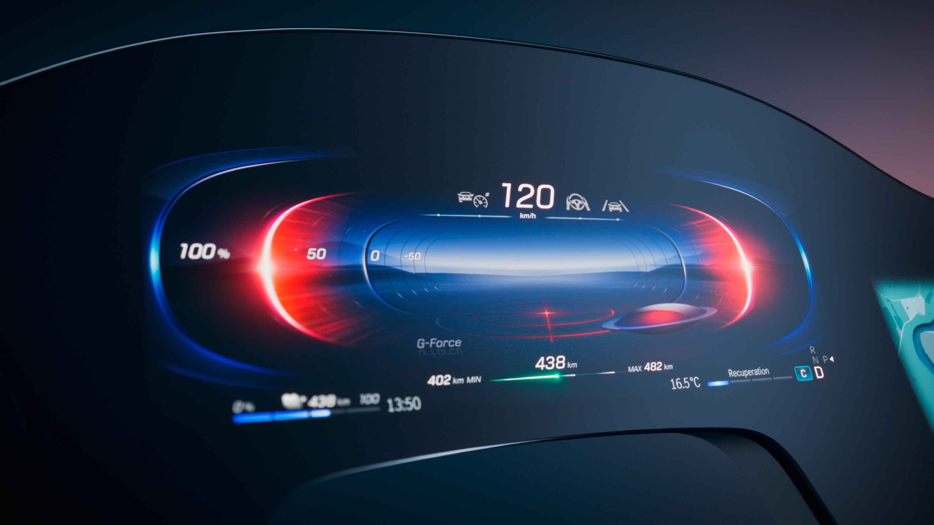 Mercedes EQS Hyperscreen infotainment - dials