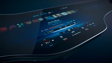 Mercedes EQS Hyperscreen infotainment - screen