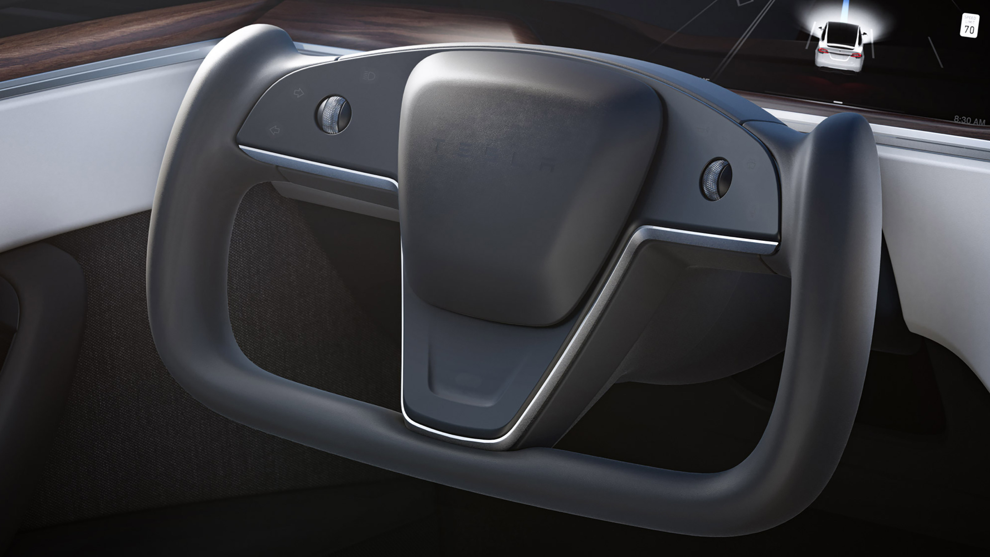 Tesla Model X facelift - steering wheel