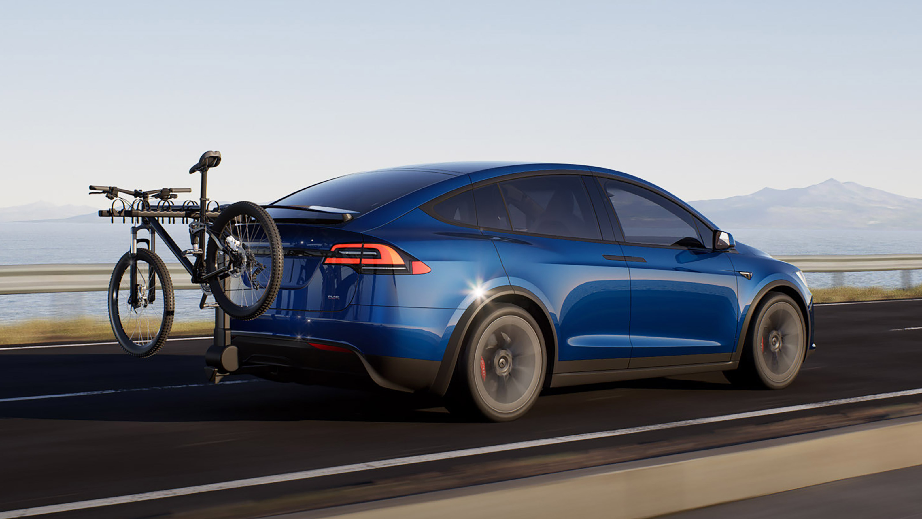 Tesla Model X facelift - rear action