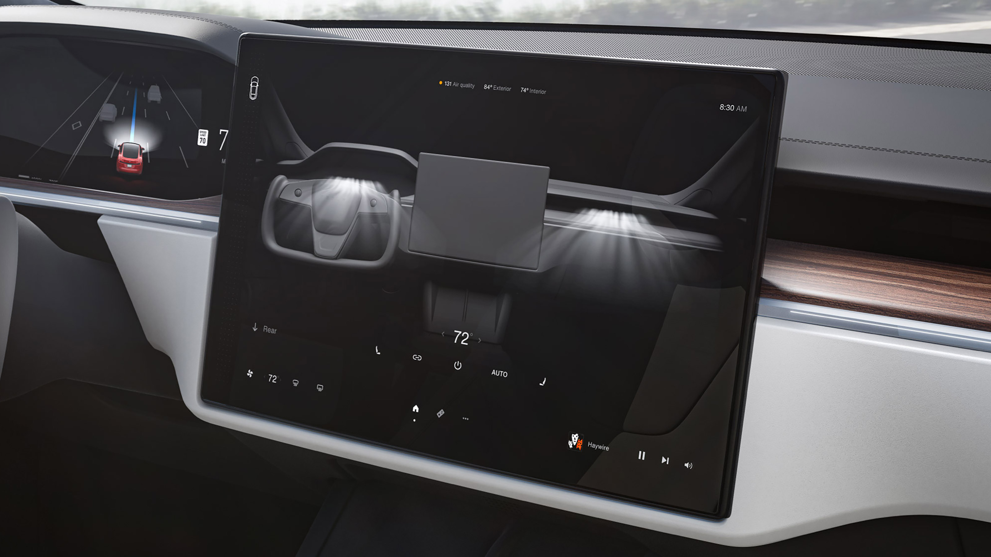 Tesla Model S facelift - screen