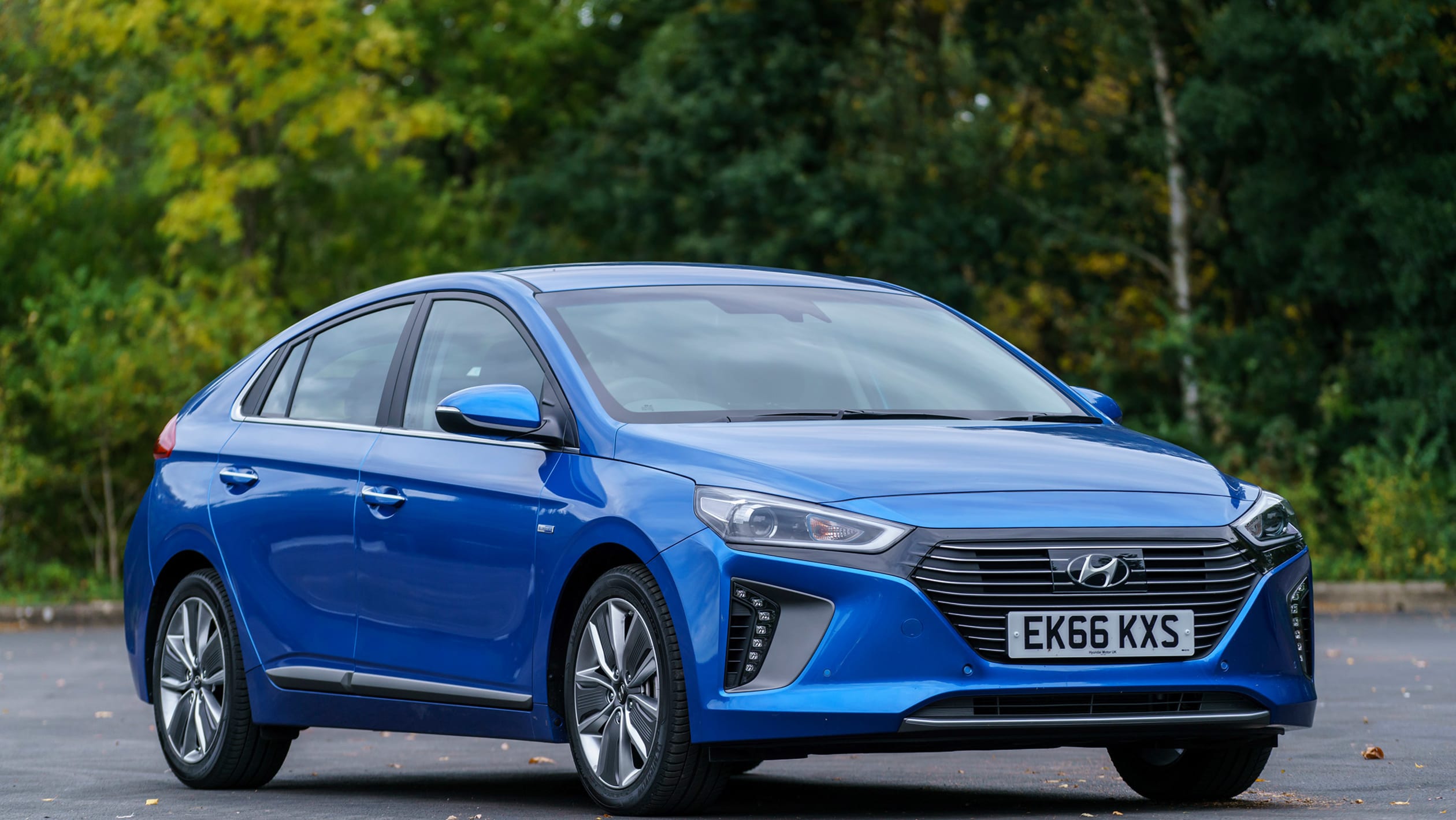 blue hyundai ioniq