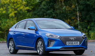 blue hyundai ioniq