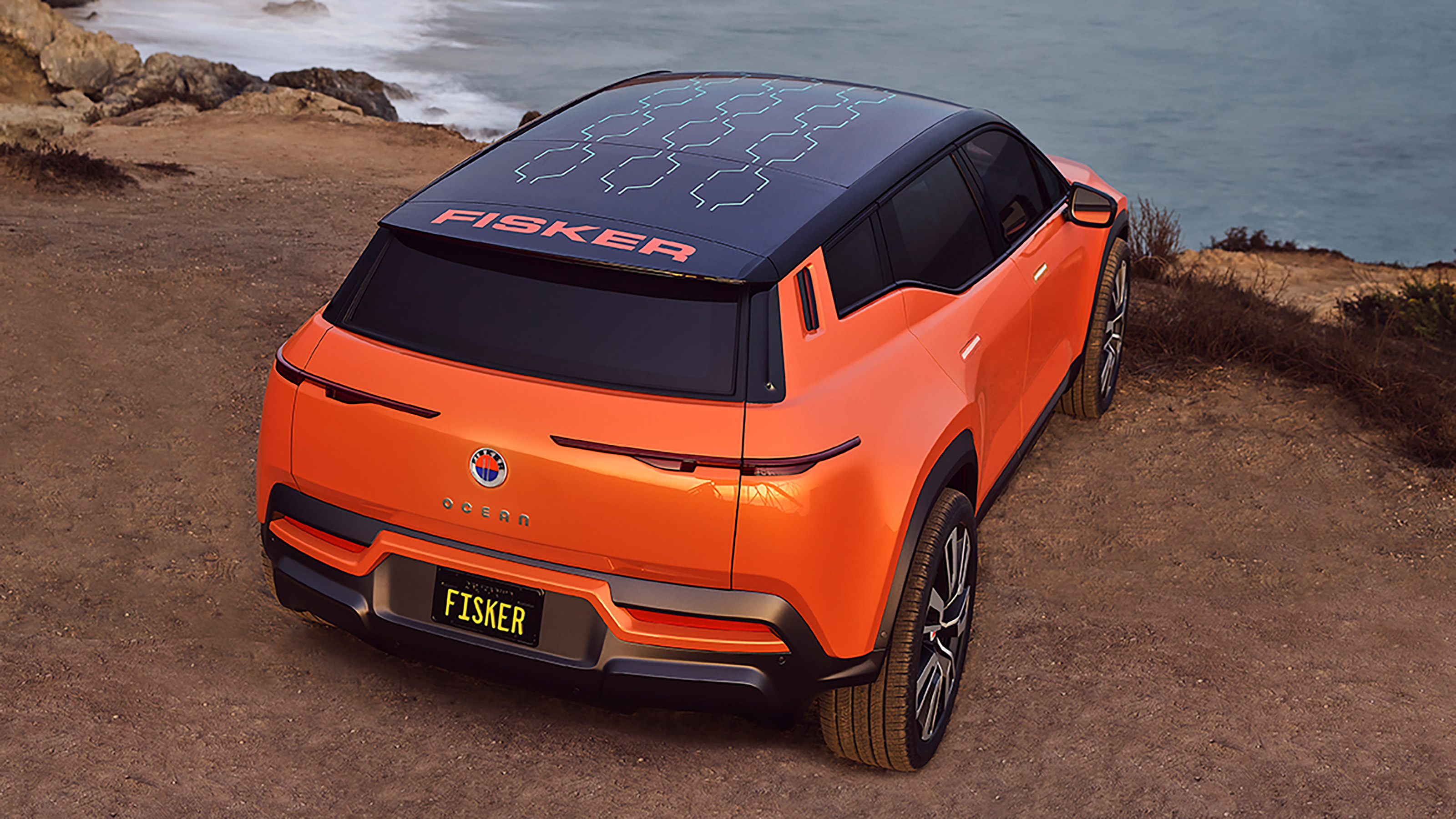 Fisker Ocean - orange rear