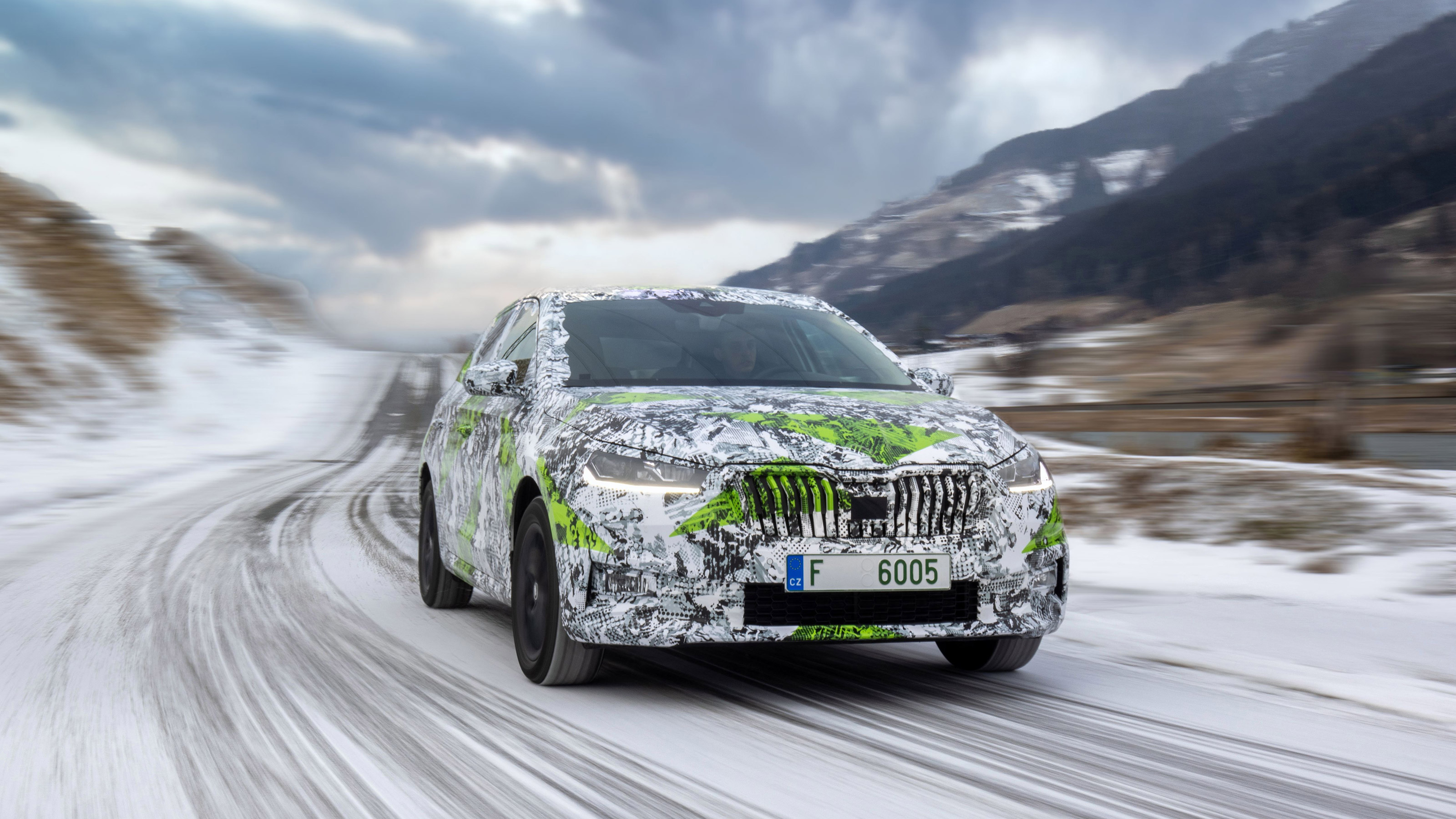 Skoda Fabia prototype - front tracking