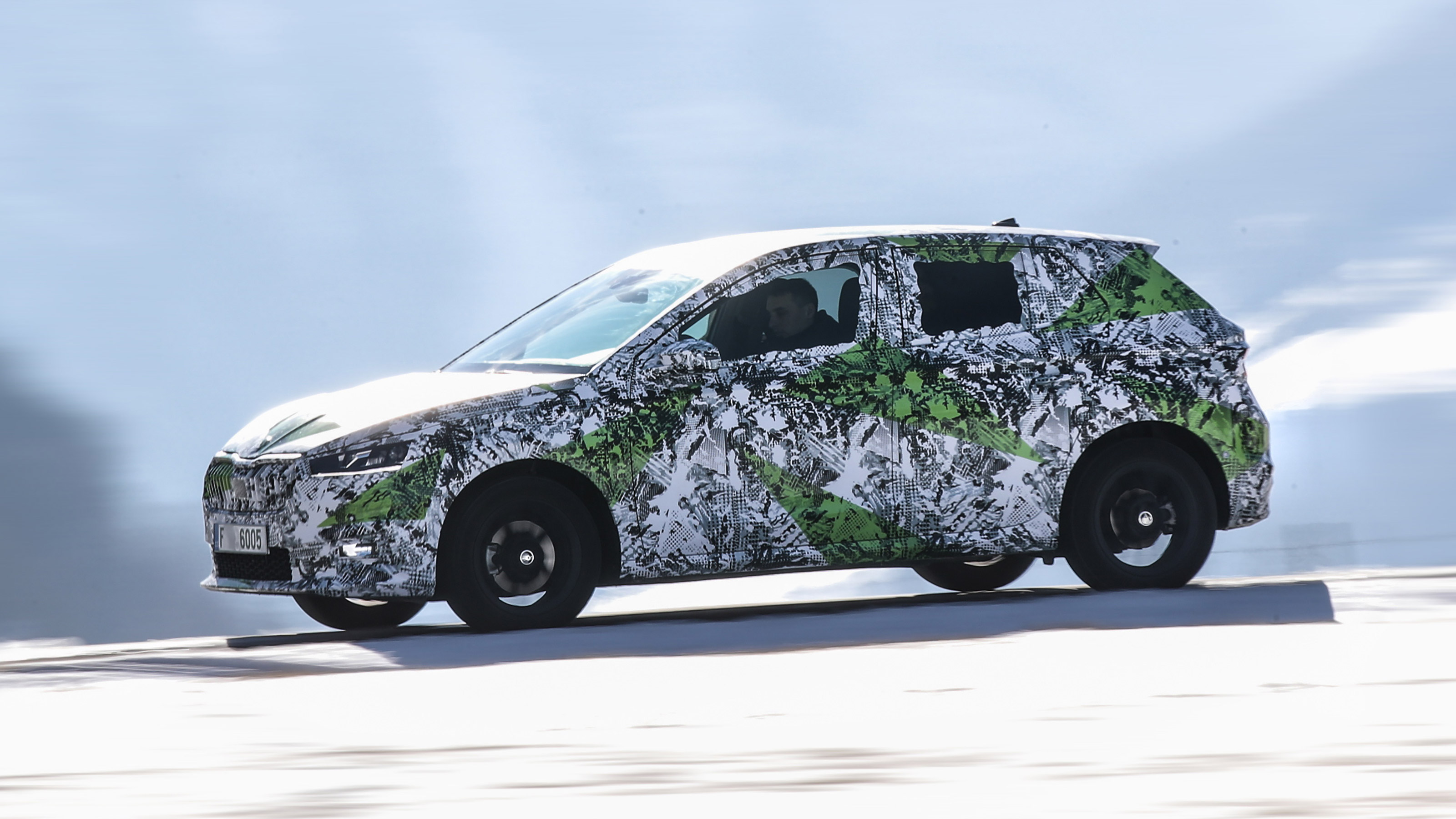 Skoda Fabia prototype - front action
