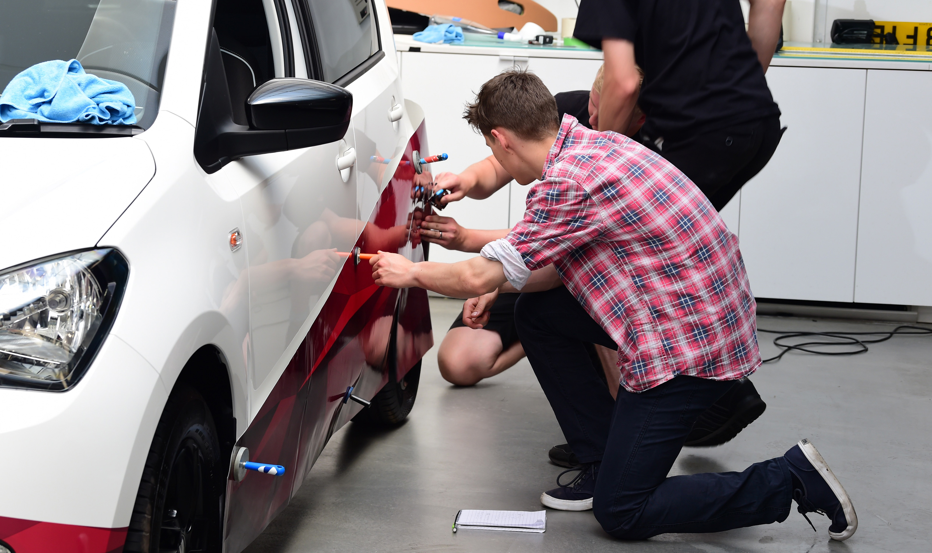 Vinyl wrapping process
