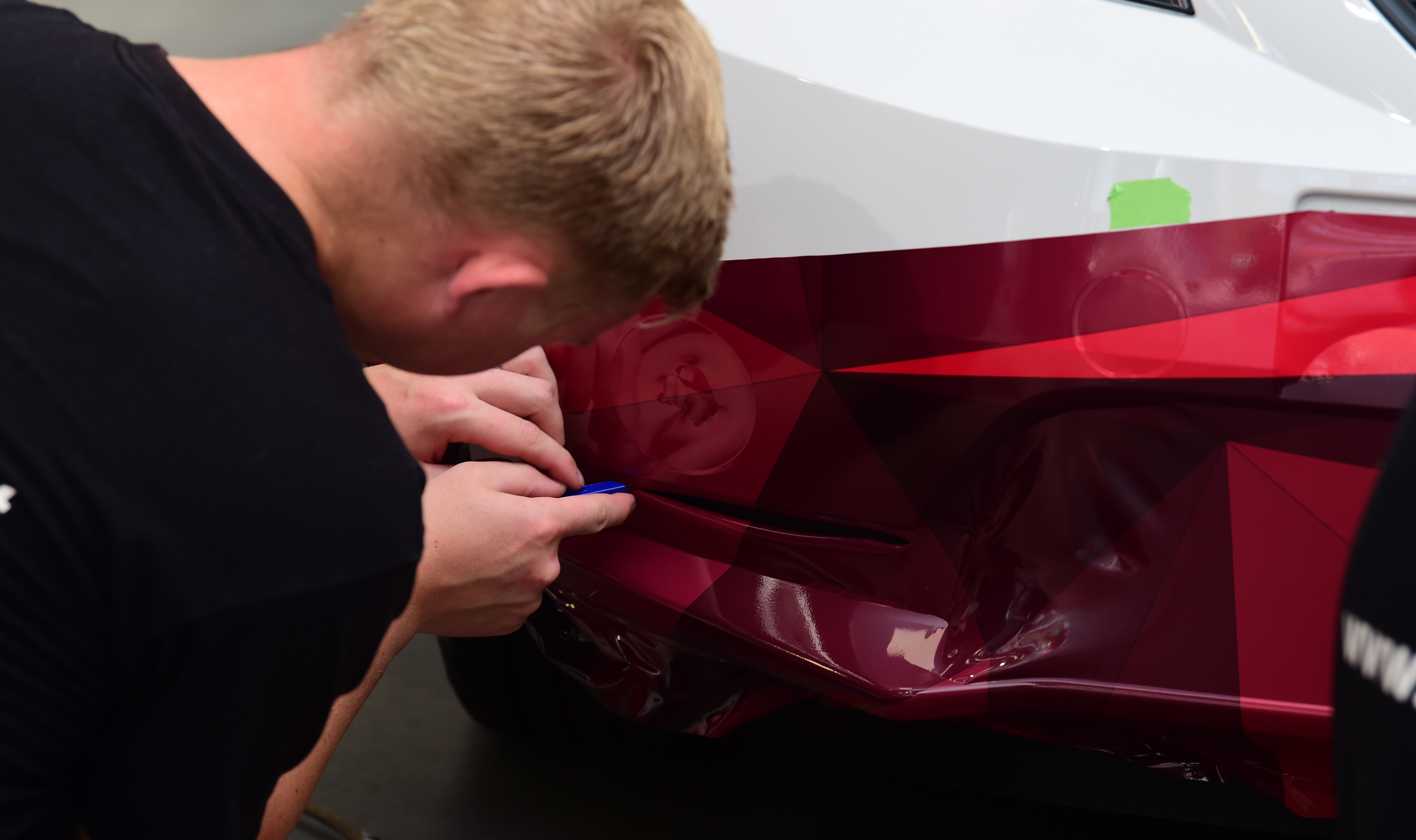 Vinyl wrapping process