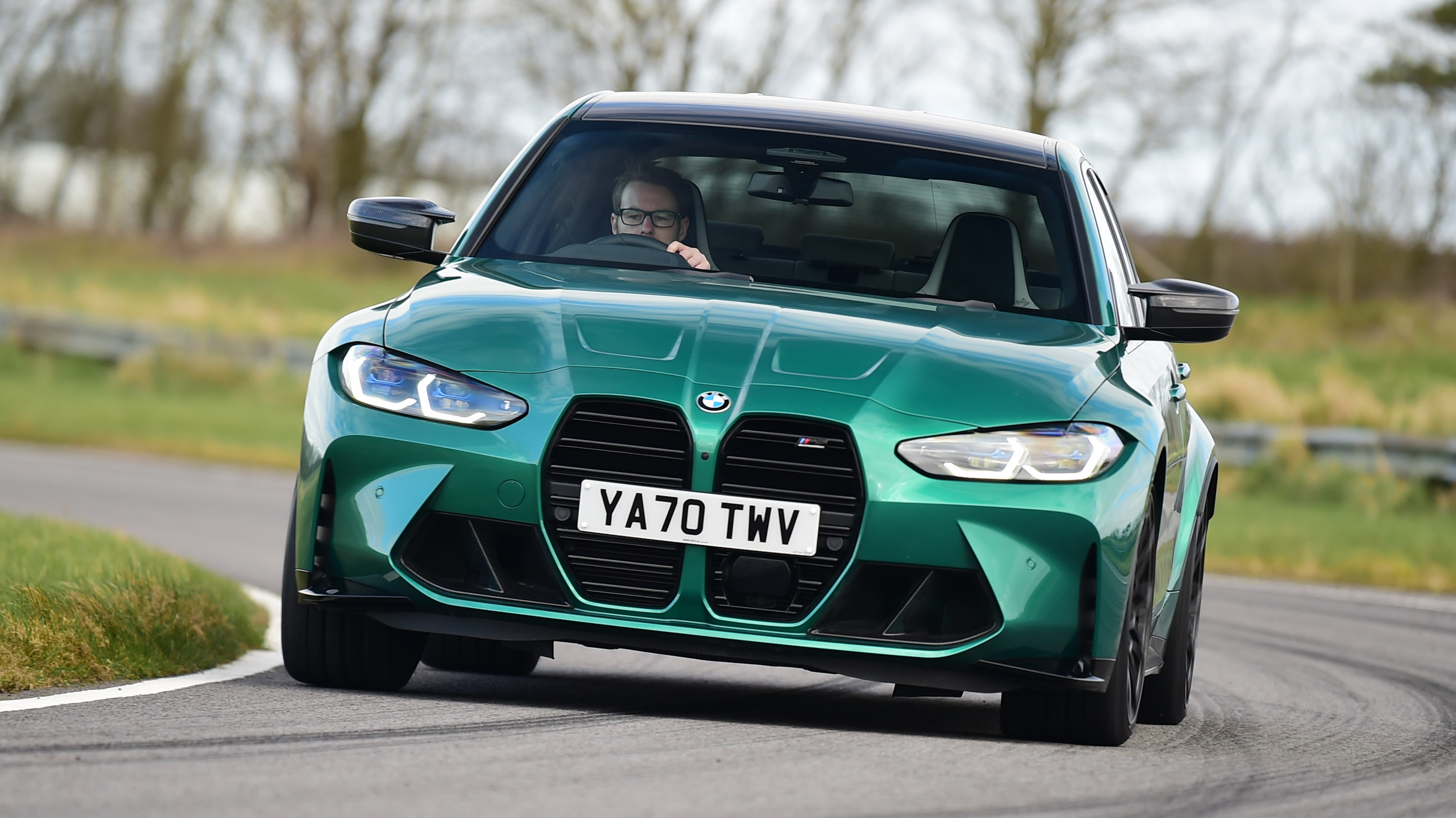 BMW M3 Competition - front cornering