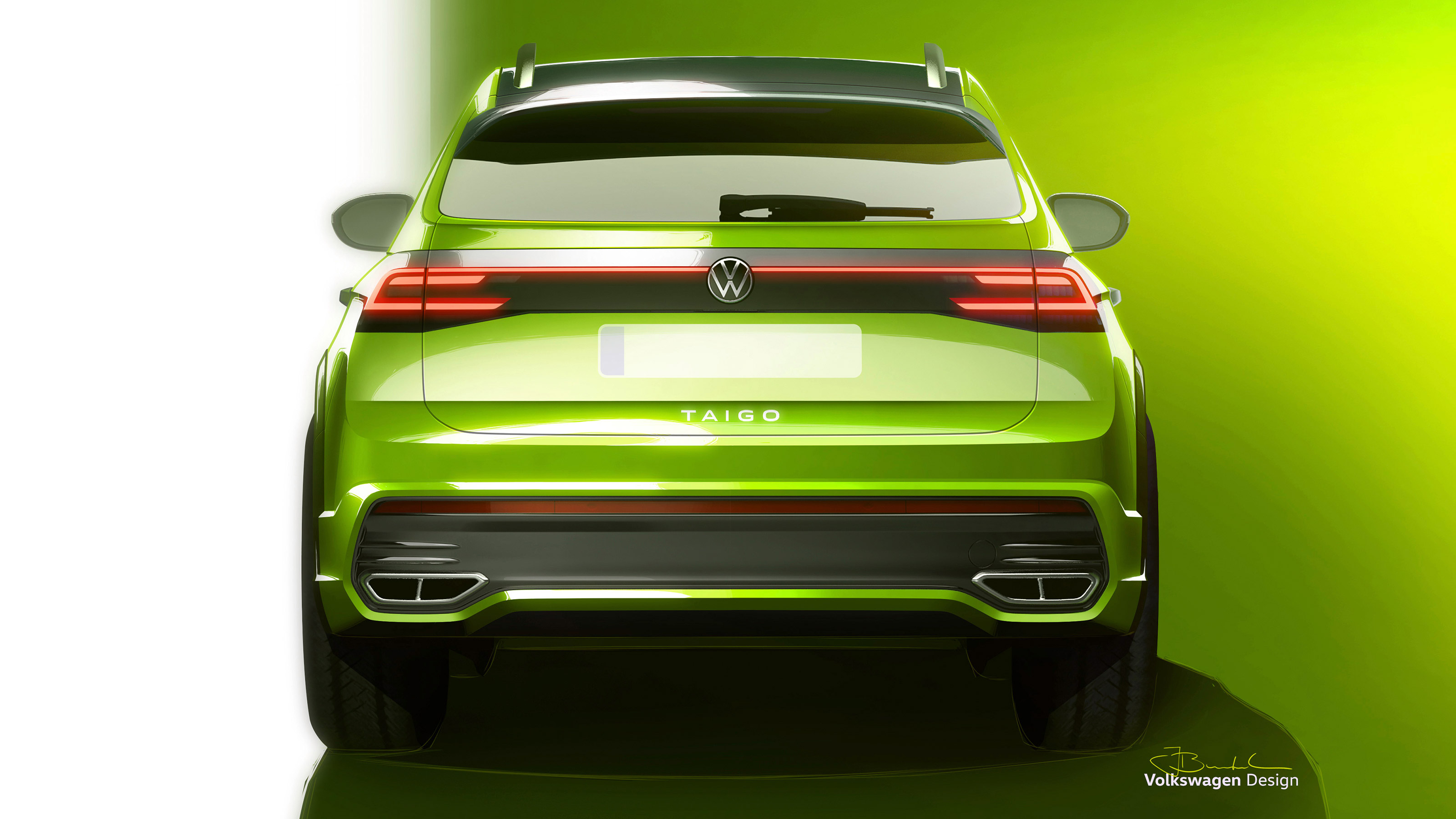 Volkswagen Taigo - full rear sketch
