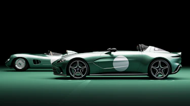 Aston Martin V12 Speedster DBR1 and Aston Martin DBR1 - side