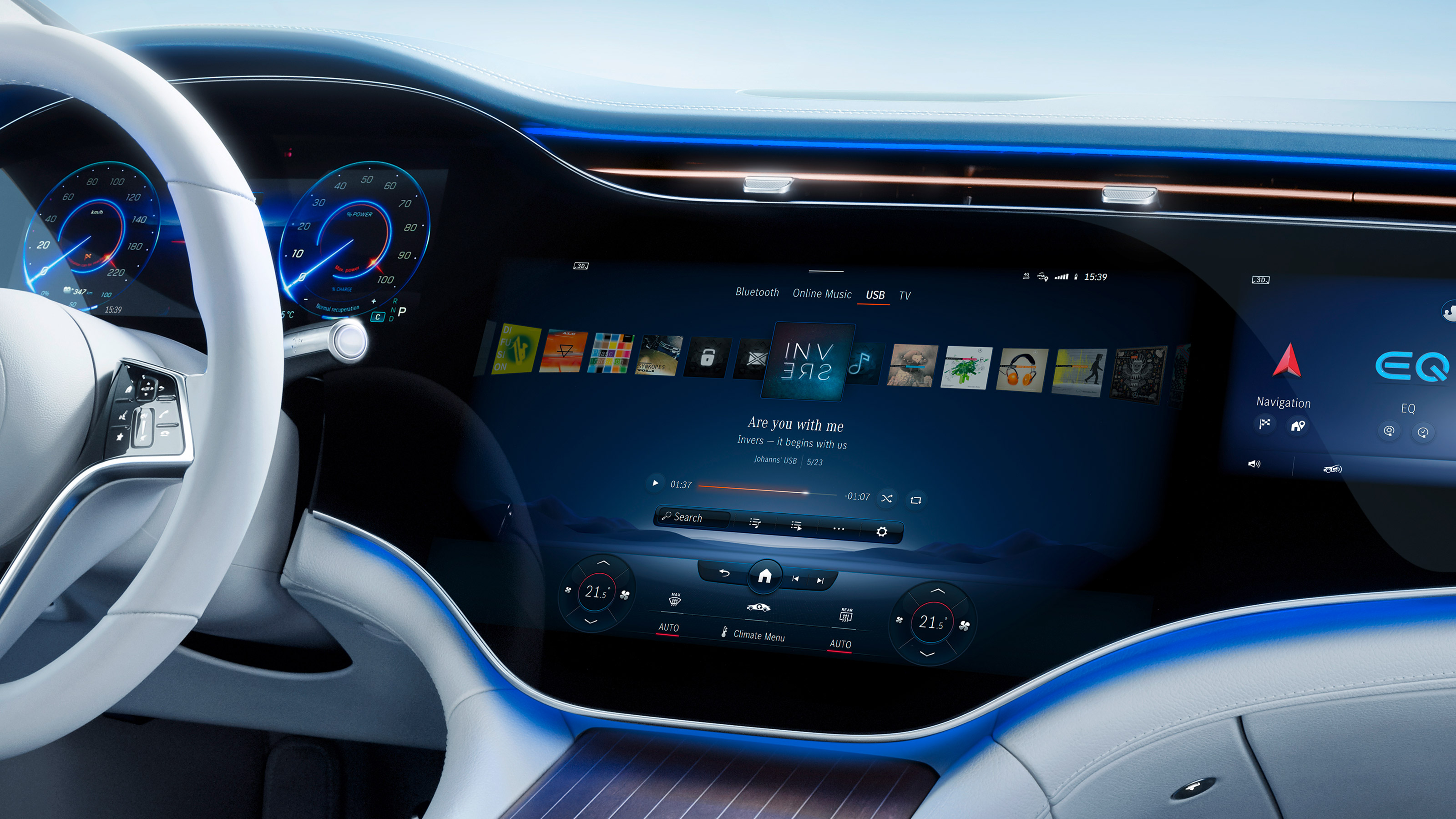 Mercedes EQS - infotainment
