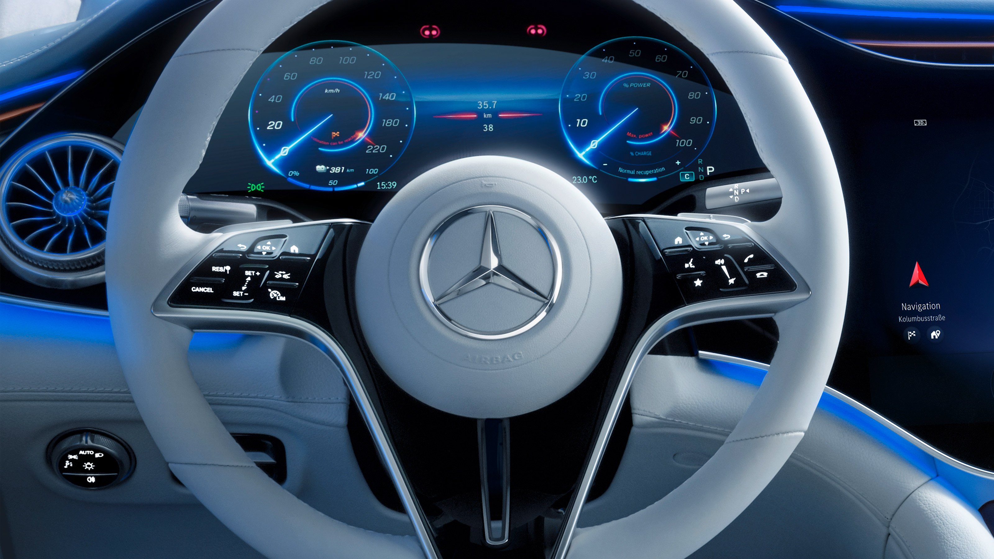Mercedes EQS - steering wheel