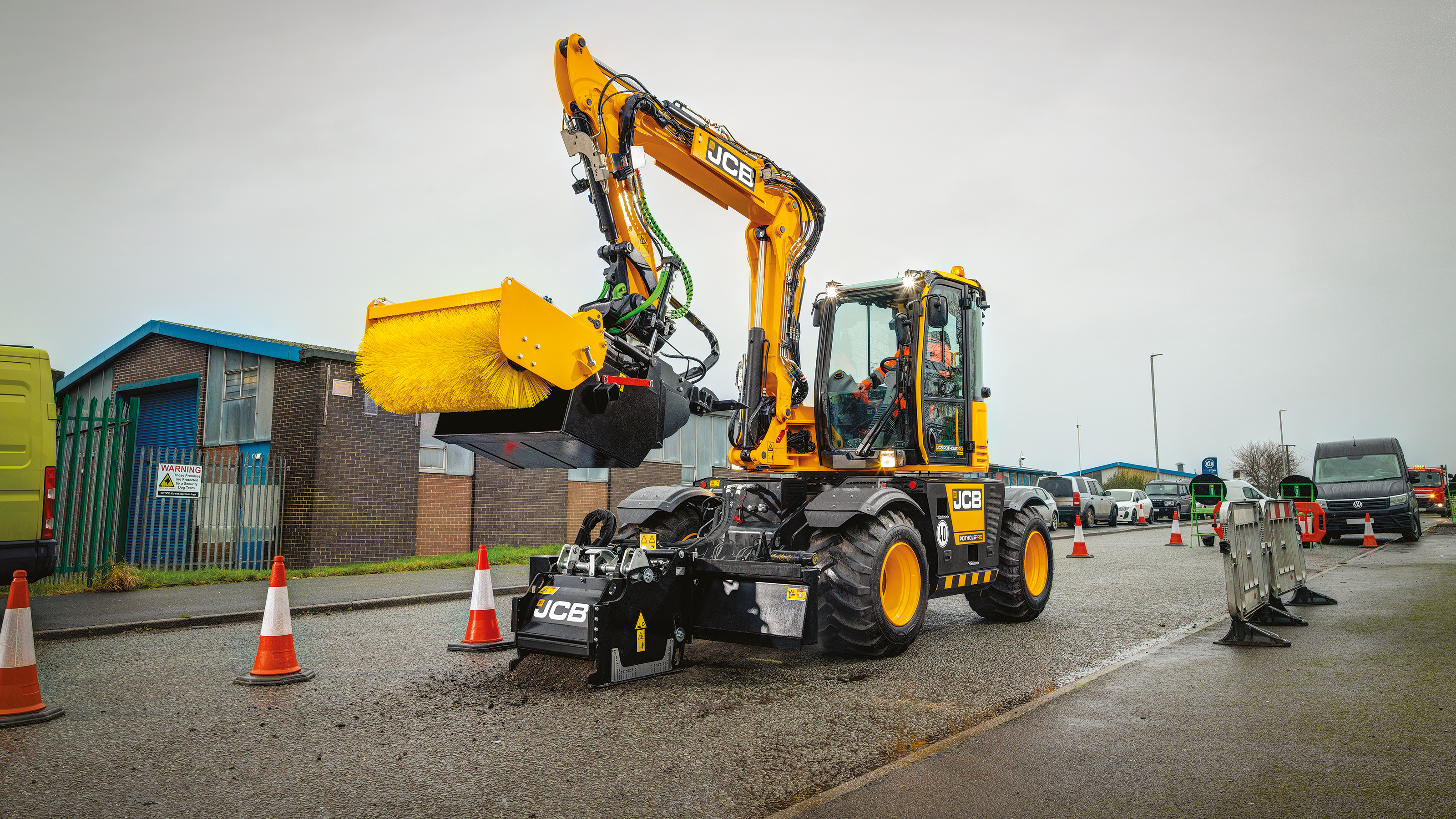 JCB pothole machine