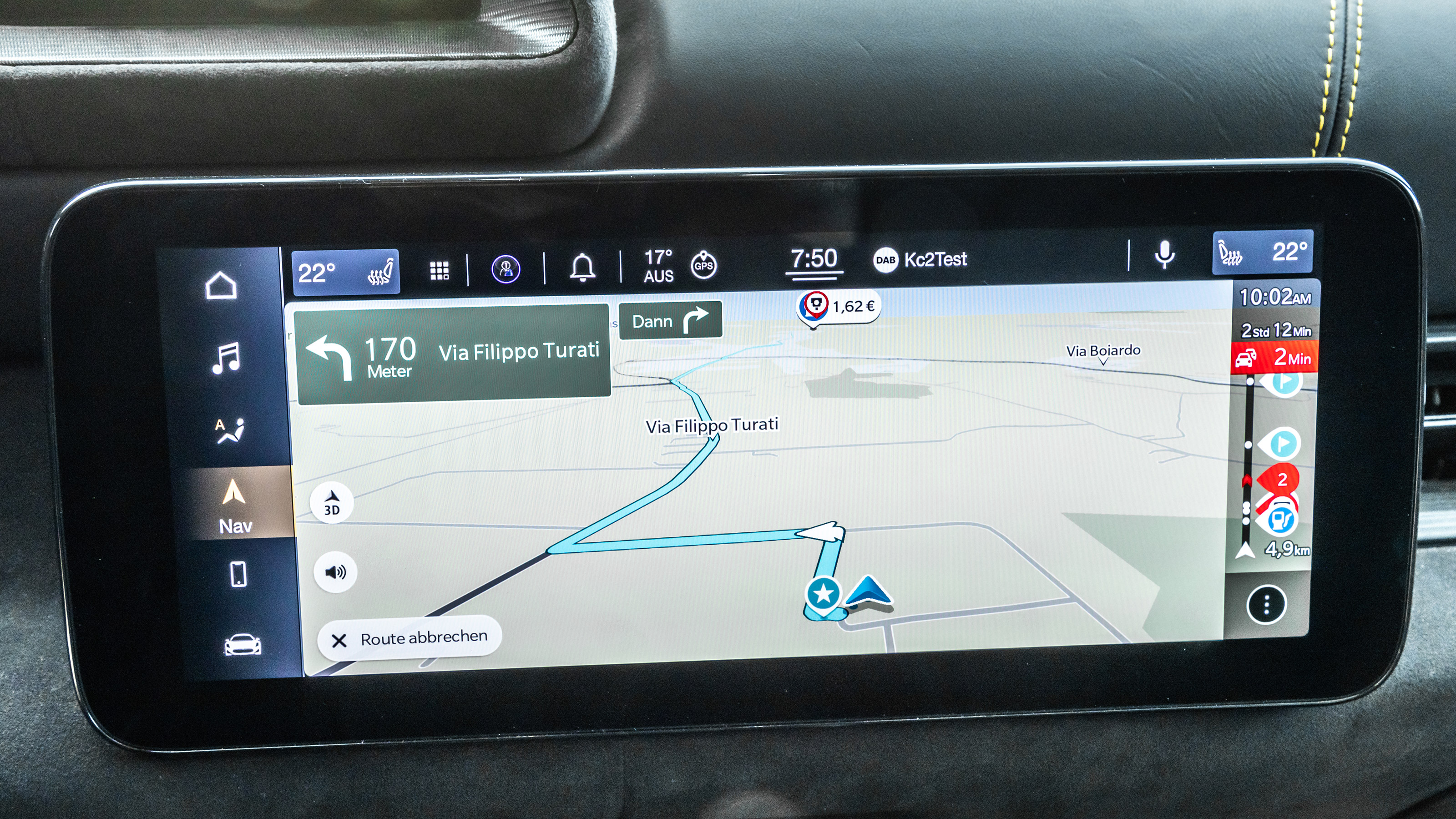 Maserati MC20 - sat-nav