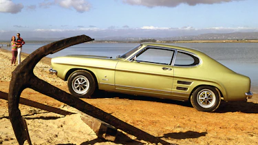 Ford Capri - side profile on beach