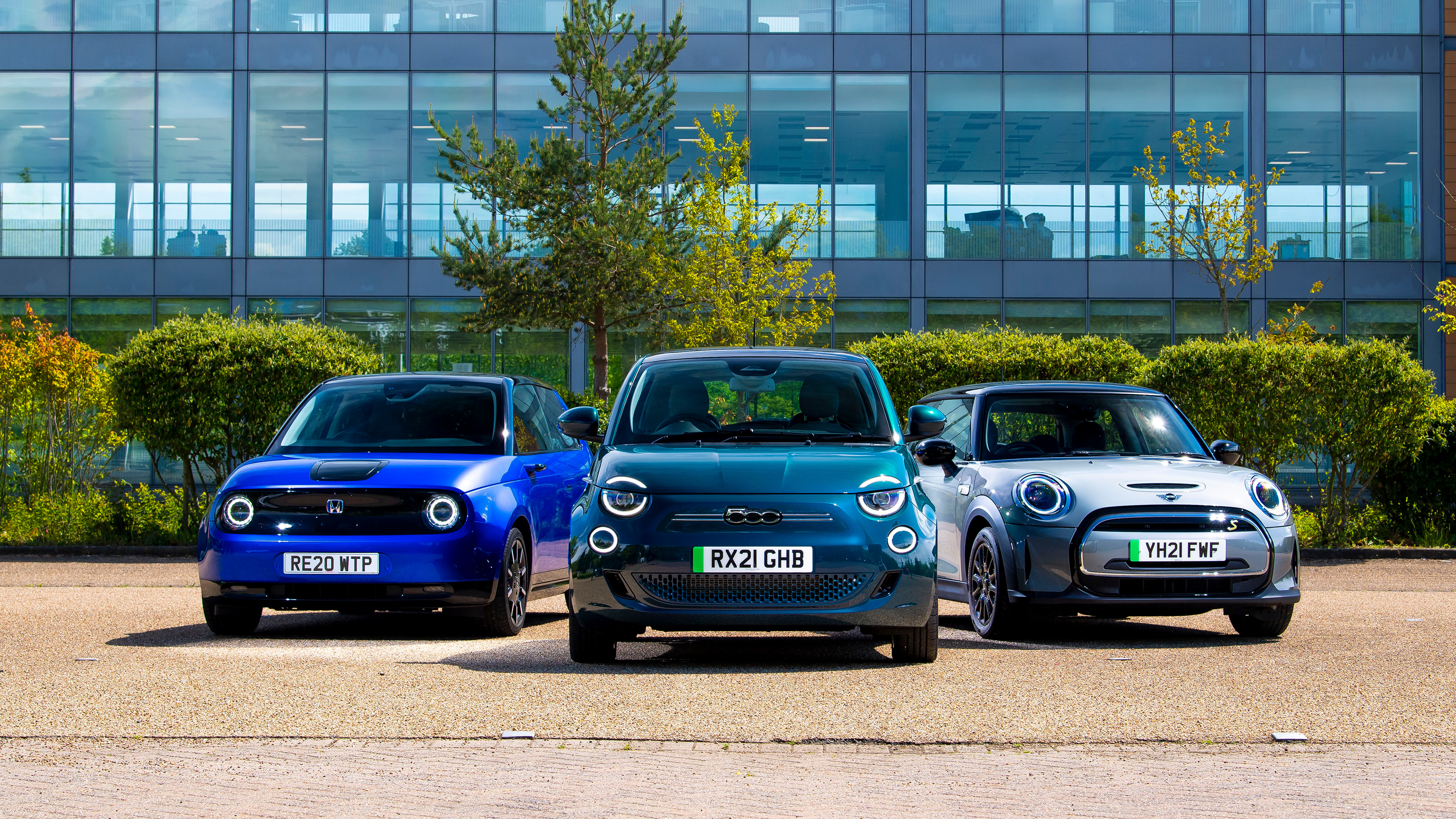 Fiat 500 vs Honda e vs MINI Electric 