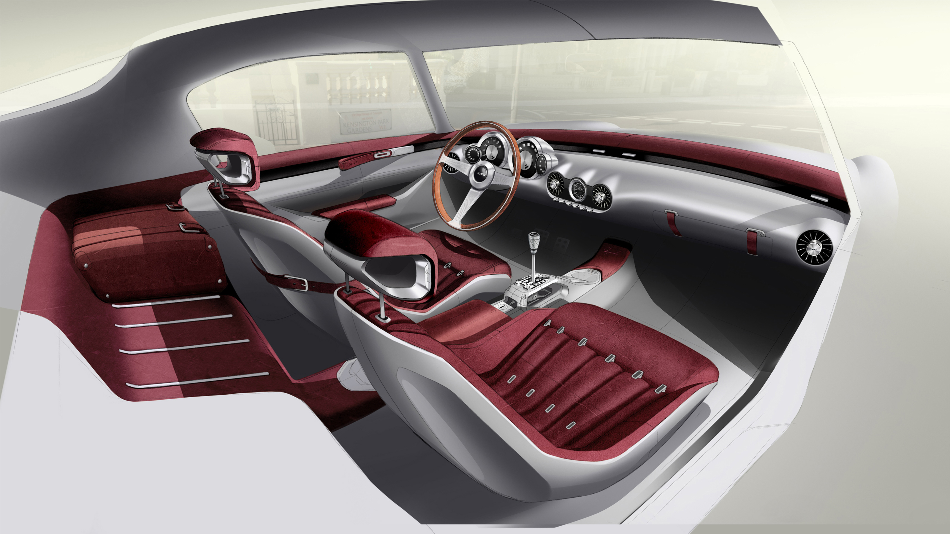 GTO Engineering Project Moderna - oxblood leather interior