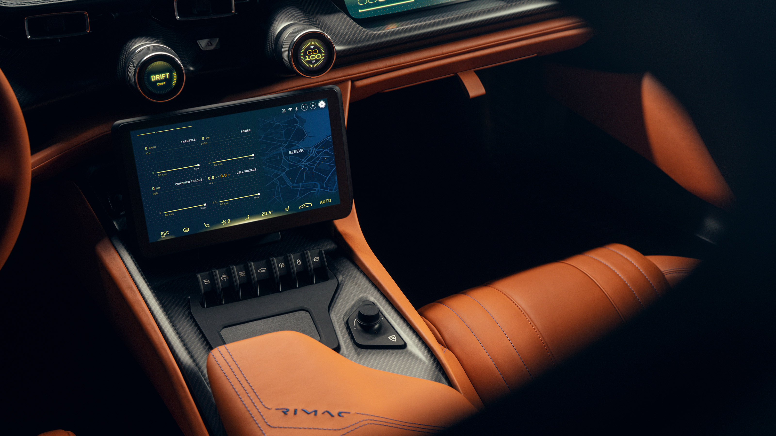 Rimac Nevera - studio infotainment