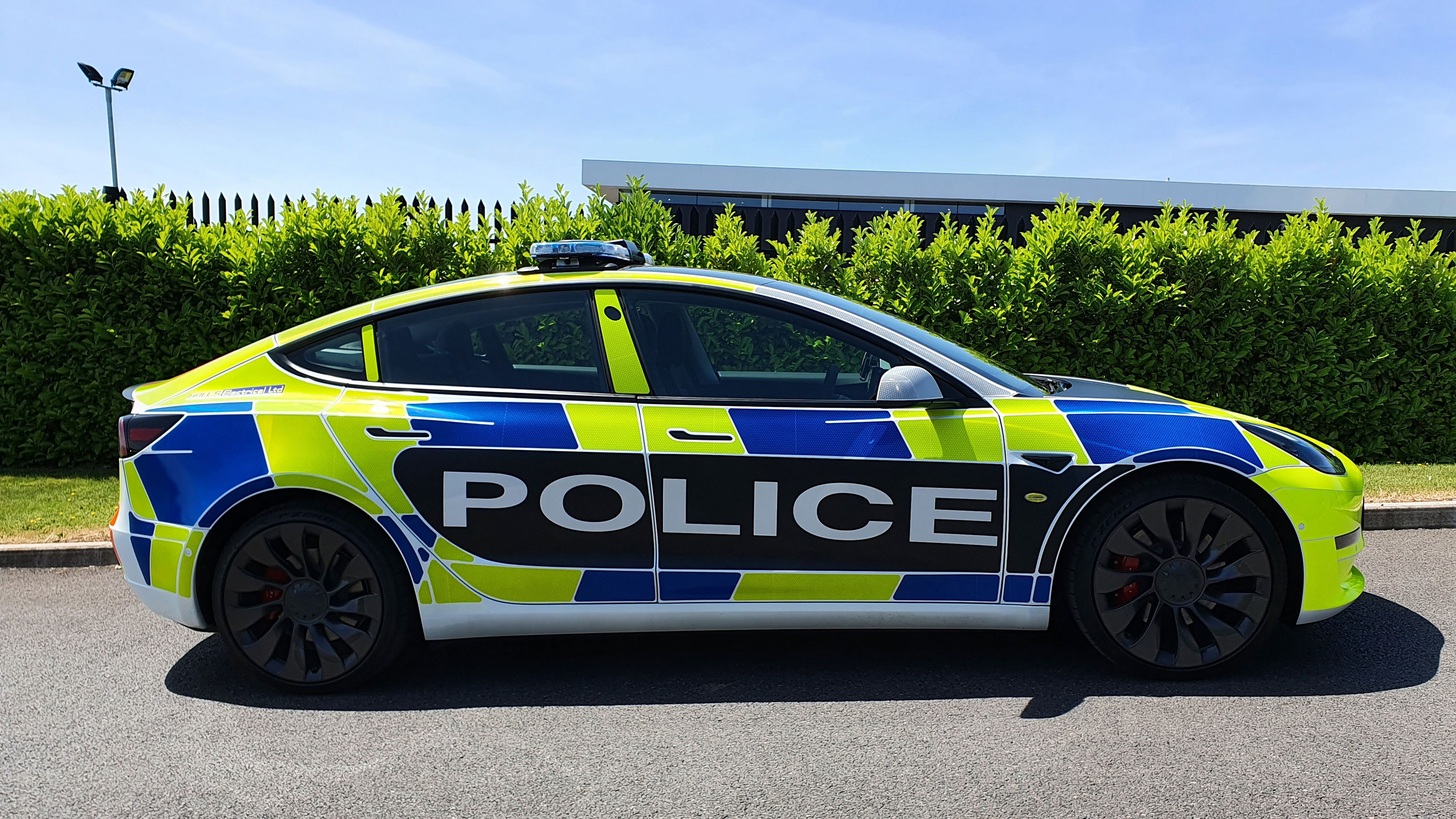 Tesla Model 3 police car