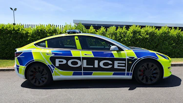 Tesla Model 3 police car