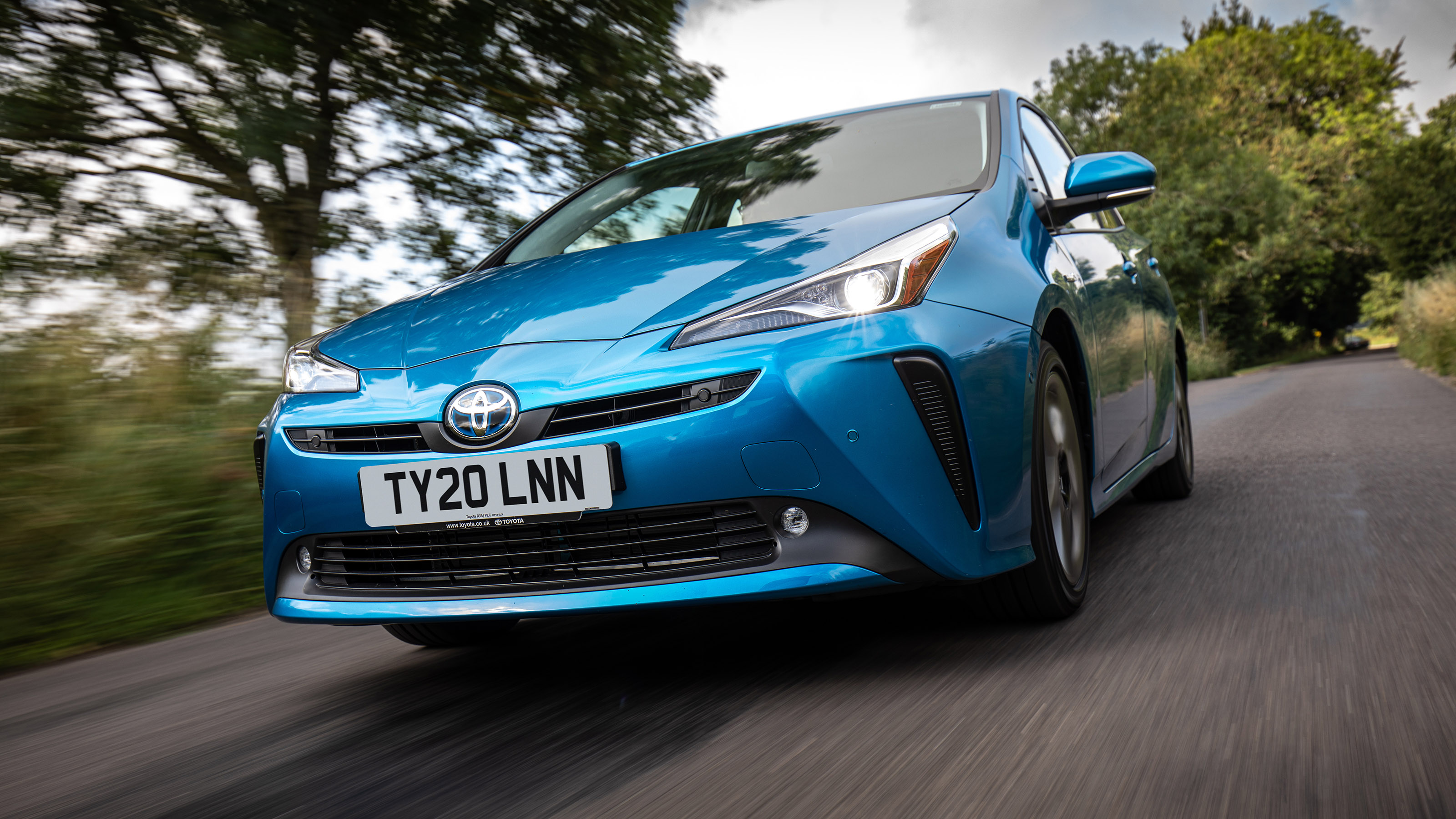 Toyota Prius driving - close up