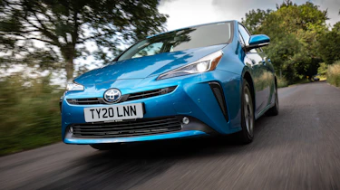 Toyota Prius driving - close up