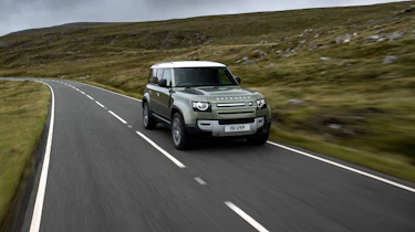 Land Rover Defender P400e PHEV - front tracking
