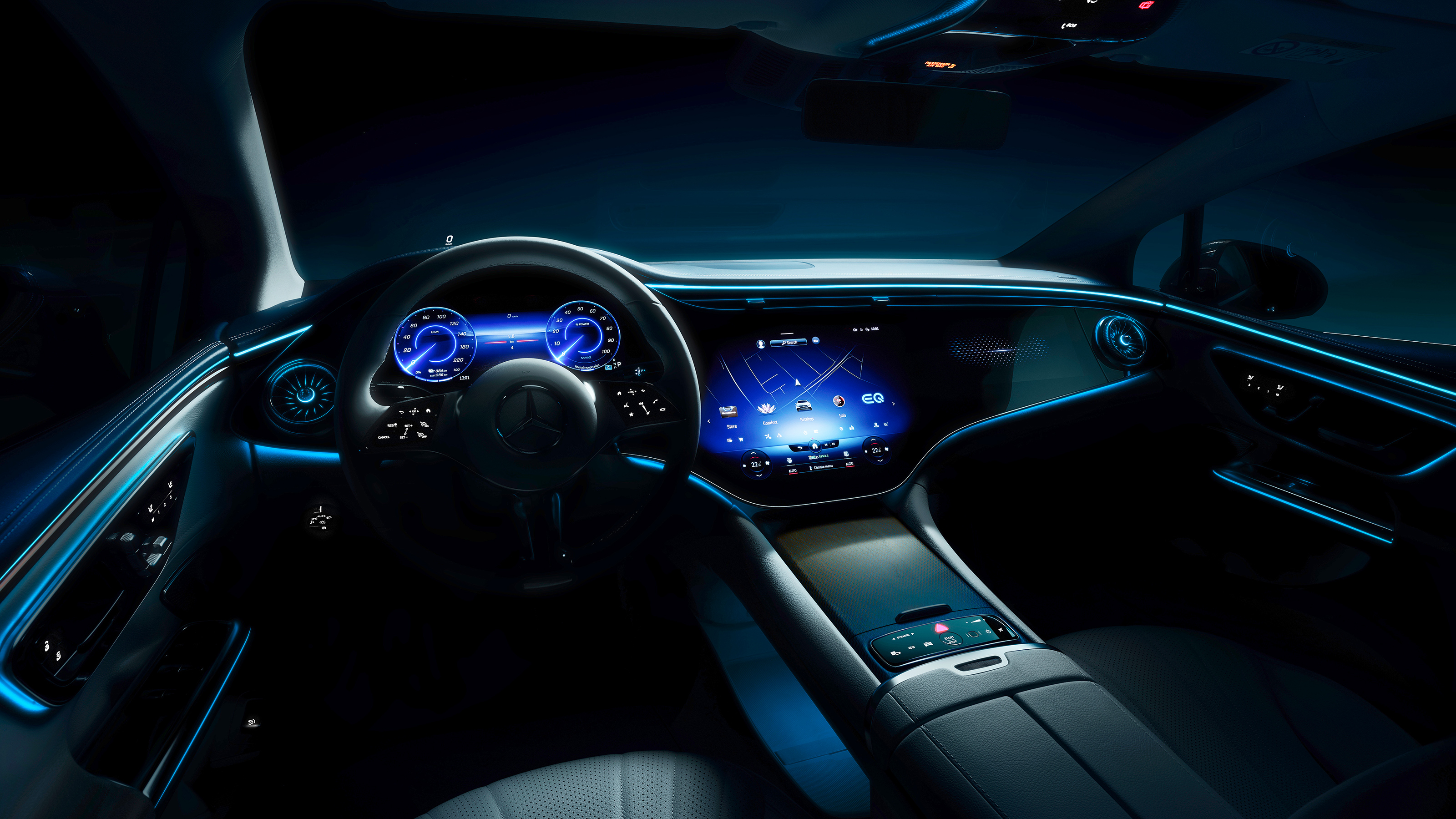 Mercedes EQE interior teaser
