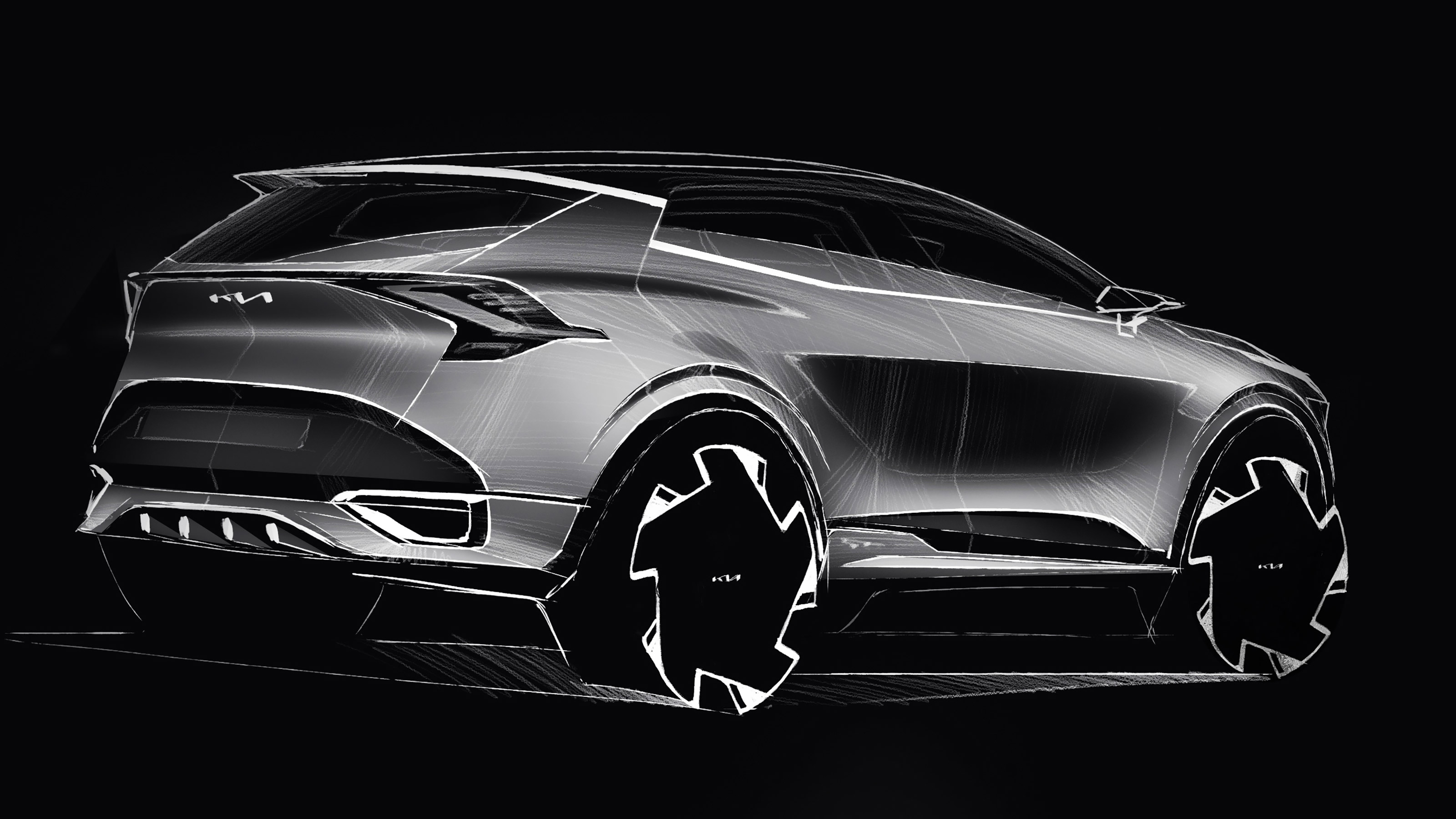 Kia Sportage sketch - rear