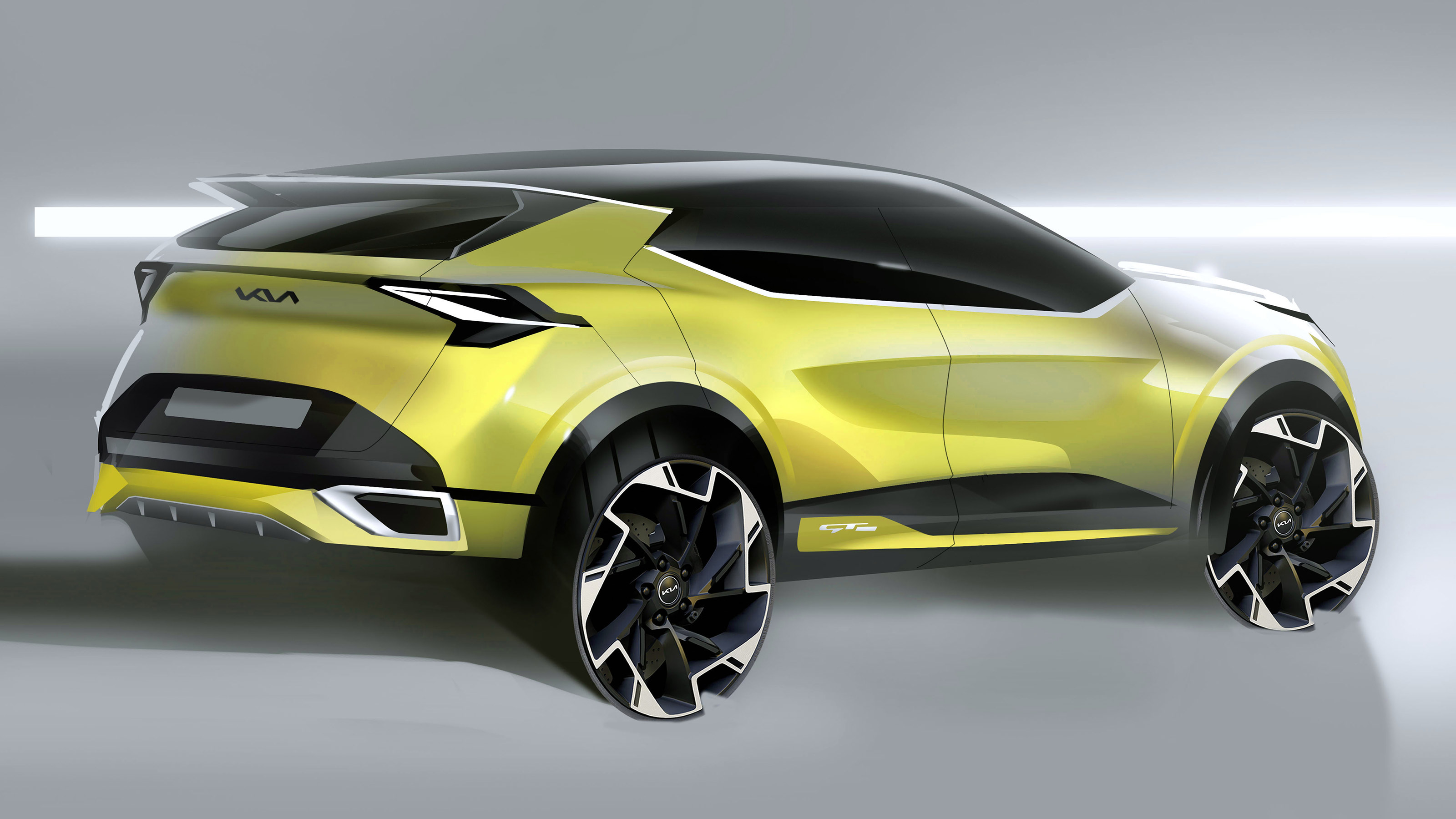 Kia Sportage sketch - rear front