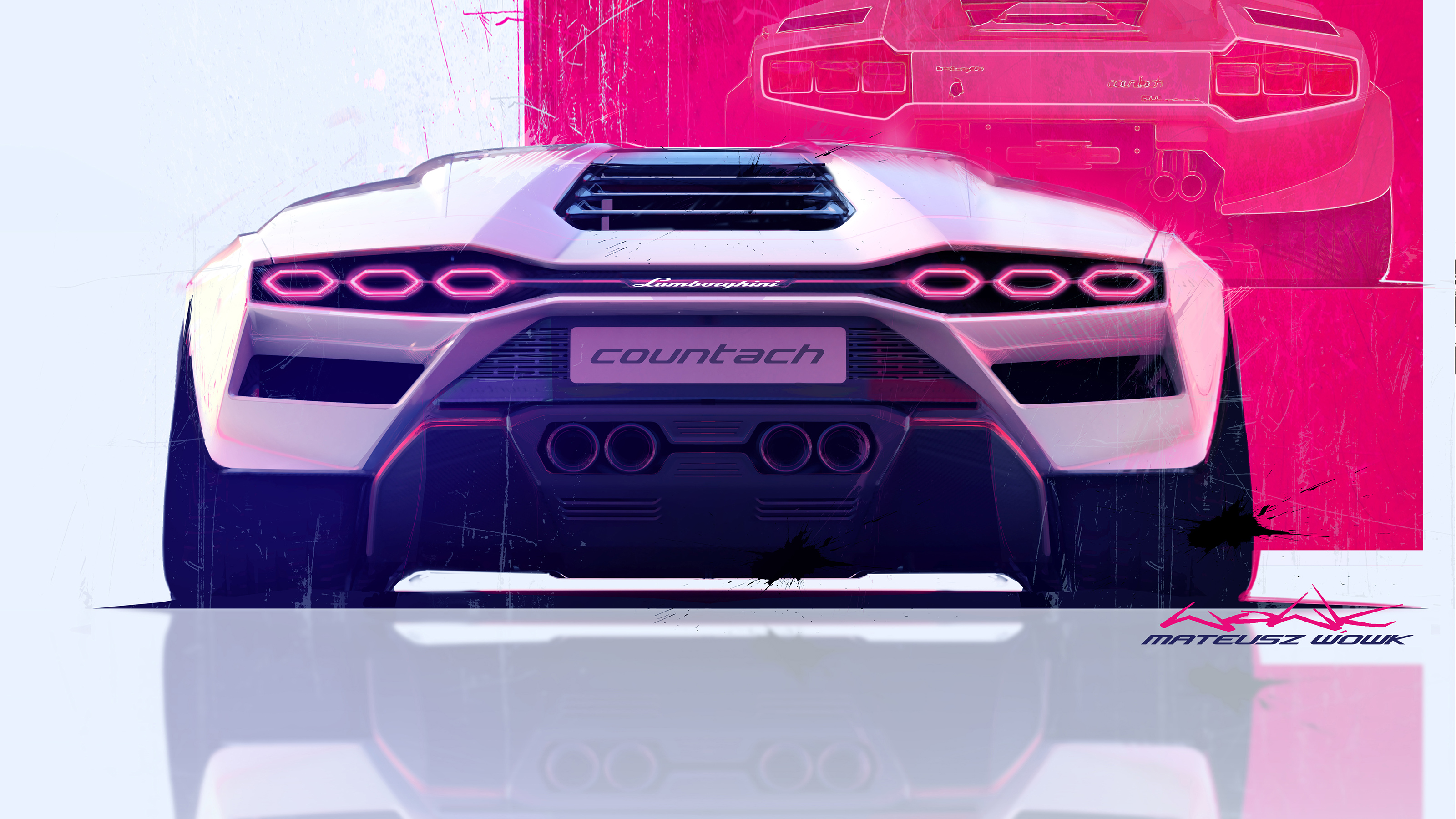 Lamborghini Countach LPI 800-4 sketch