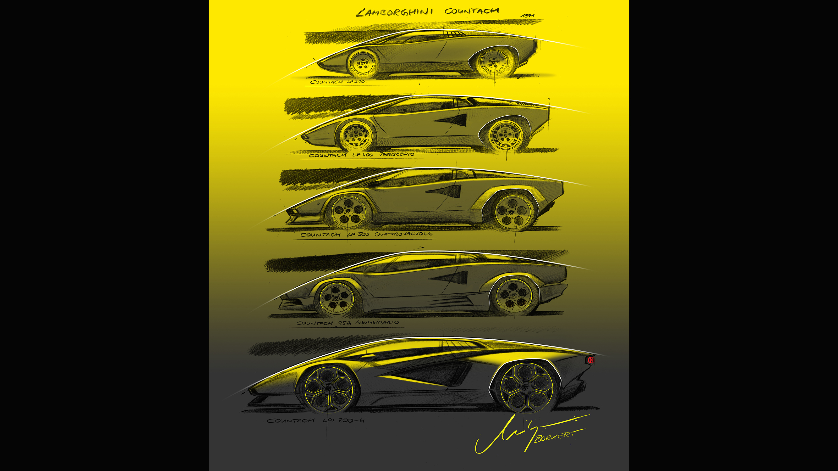 Lamborghini Countach LPI 800-4 sketch